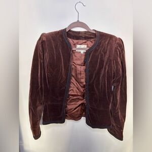 Ellen Tracy Brown Velvet Blazer